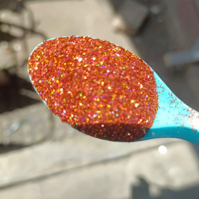 [GLITTER HOLOGRAM COOPER ] /128 glitter bubuk kilau pelangi warna warni/ glitter bubuk halus / glitt