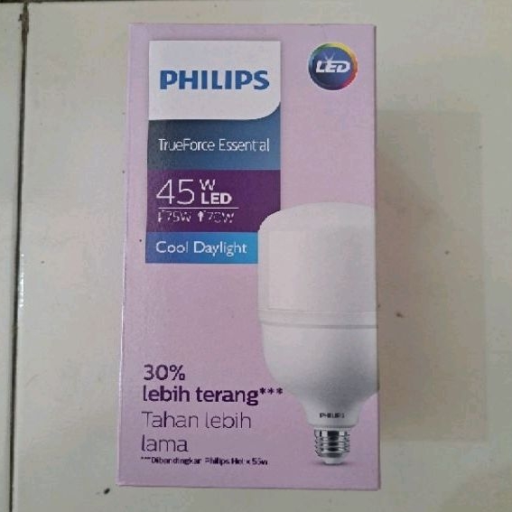 LAMPU T FORCE PHILIPS 45 WATT FORCE TRUE FORCE 45 WATT E27