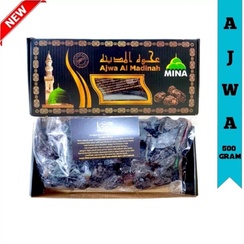 

Kurma Ajwa - Kurma Nabi Original 500 Gram Kemasan Dus Premium