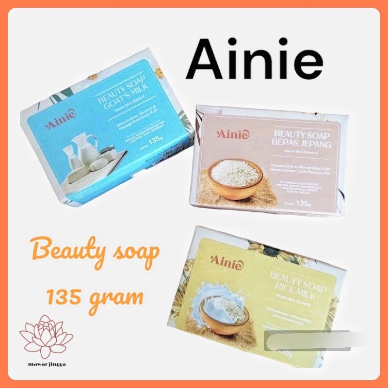 Ainie beauty soap goat's milk, beras Jepang , Papaya rice milk 135gr