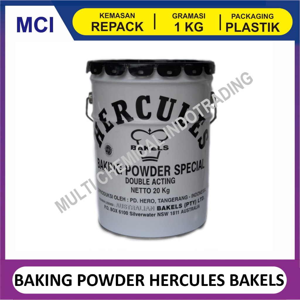 

BAKING POWDER HERCULES SPECIAL BAKELS DOUBLE ACTING - REPACK 1 KG