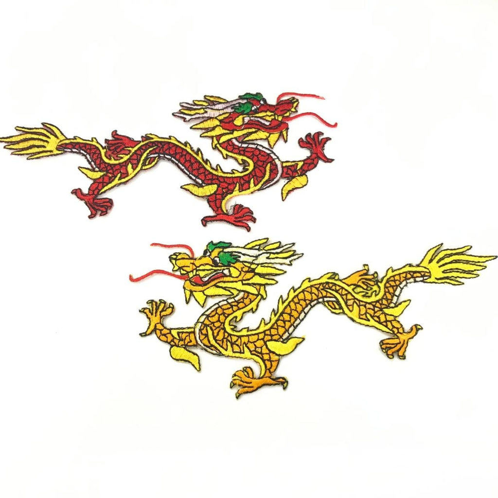 1 BUAH - PATCH BORDIR DRAGON / EMBLEM BORDIR NAGA