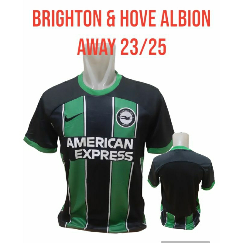 JERSEY BOLA BRIGHTON & HOVE ALBION AWAY 2023 - 2024. GRADE ORI IMPORT