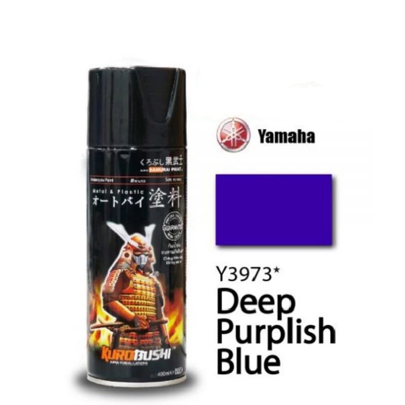 SAMURAI PAINT Y3973 DEEP PURPLISH BLUE CAT SEMPROT SPRAY WARNA BIRU TUA YAMAHA tahan bensin