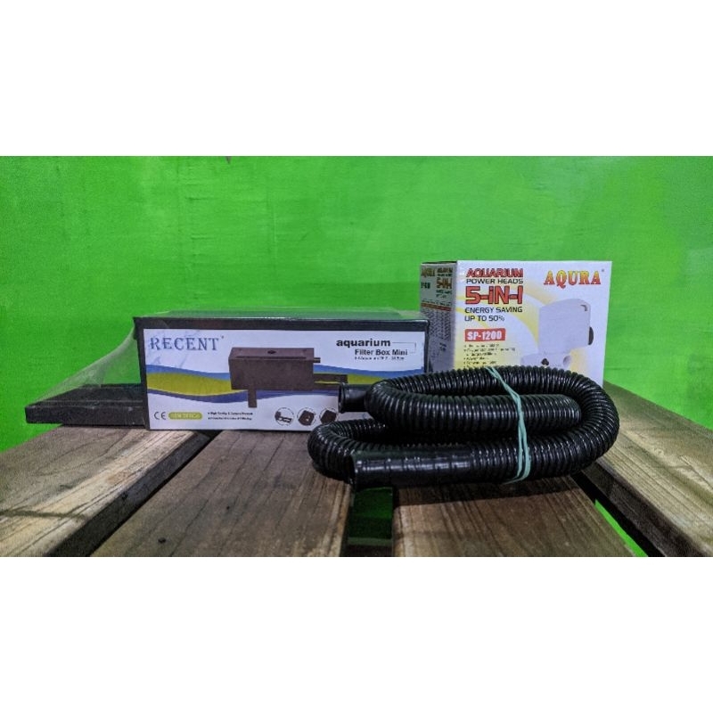 Pompa aquarium,Pompa Filter Powerhead AQURA 1200l/h Paket Lengkap