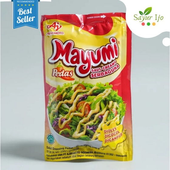

MAYUMI Mayonnaise Pedas 100 Gram / Pack Saos Dressing Mayonaise Saus Creamy Serbaguna Bumbu Masak Instant