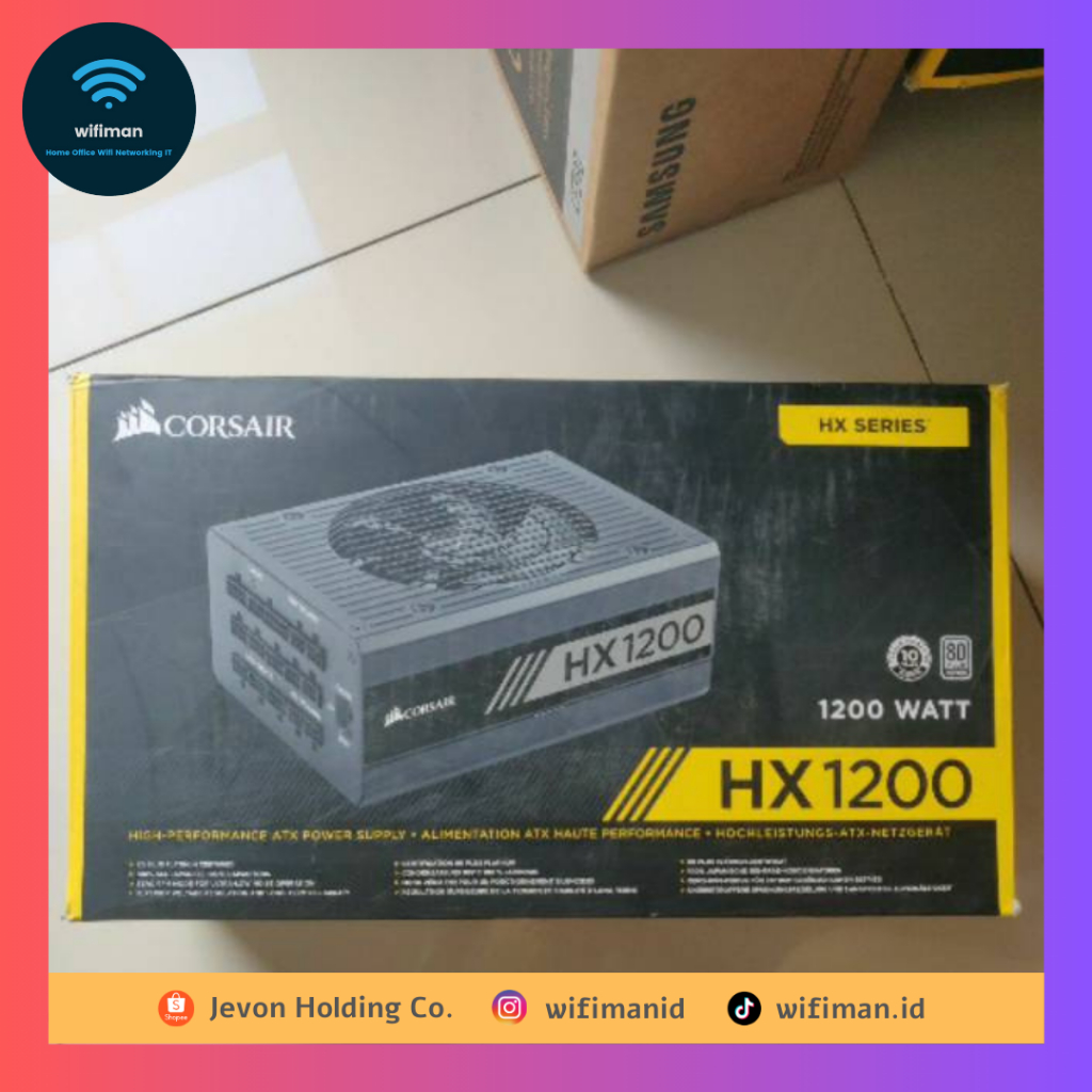 Corsair HX1200 Platinum 80 Plus PSU Premium - HX 1200 Full Modular watt Full Modular
