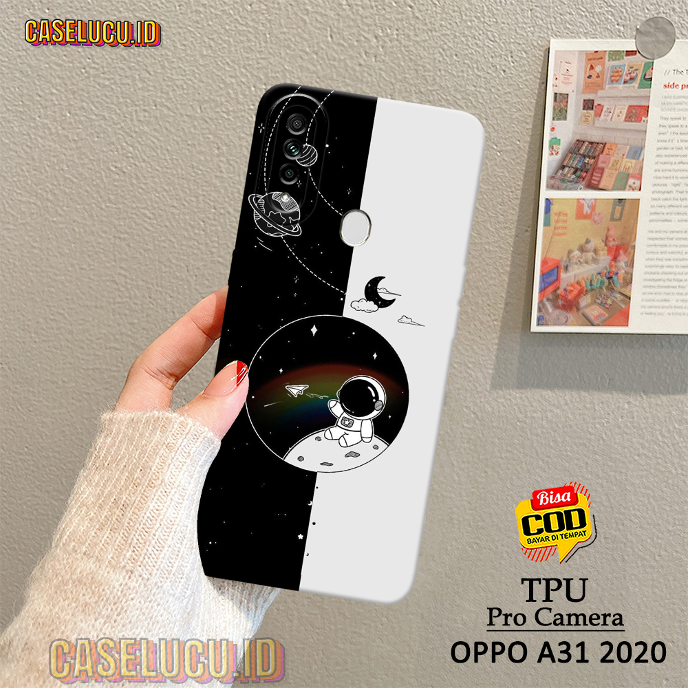 Casing Hp Oppo A31 2020 Terbaru - Fashion Case Astronot - Case Oppo A31 2020 - Soft Case Hp Oppo A31