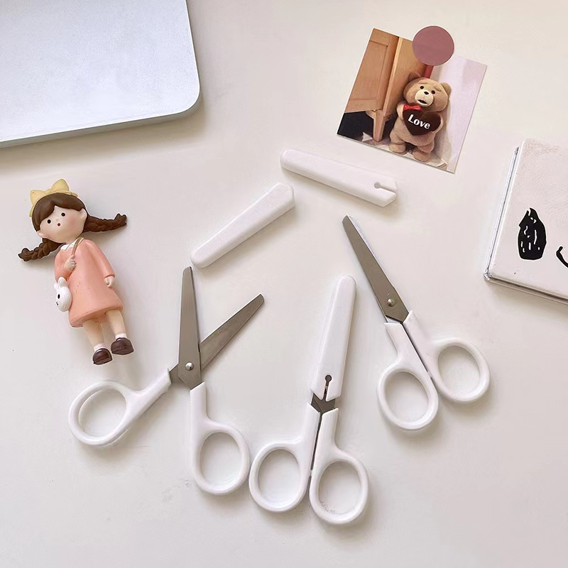 

Gunting Putih Aesthetic White Scissors Mini Lucu Unik Elegan Gunting Anak Sekolah Kantor Traveling Praktis