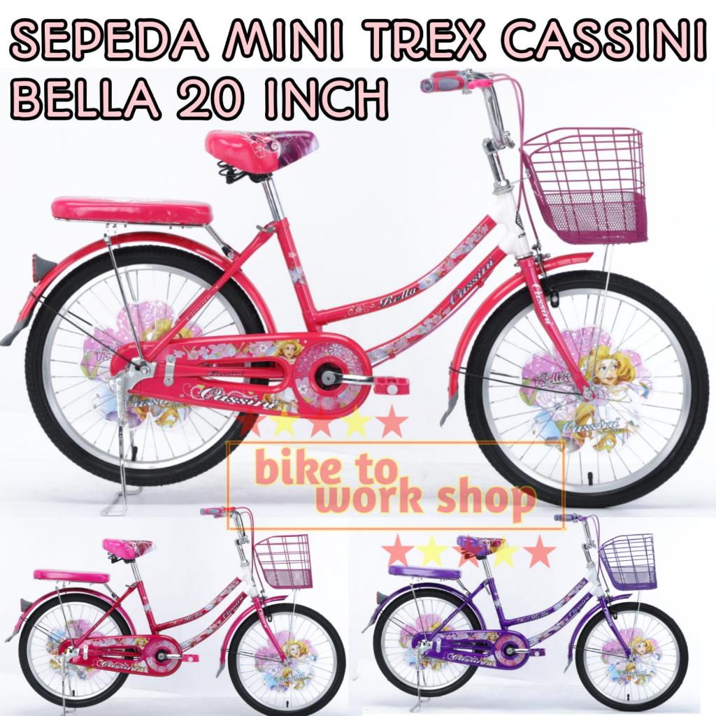 SEPEDA MINI KERANJANG TREX CASSINI 20 8802 - 2 INTERBIKE ANAK DEWASA PEREMPUAN