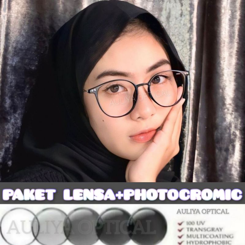 NEW KACAMATA PHOTOCROMIC WANITA PRIA TERBARU FRAME CATTY FASHION VINTAGE | 2955