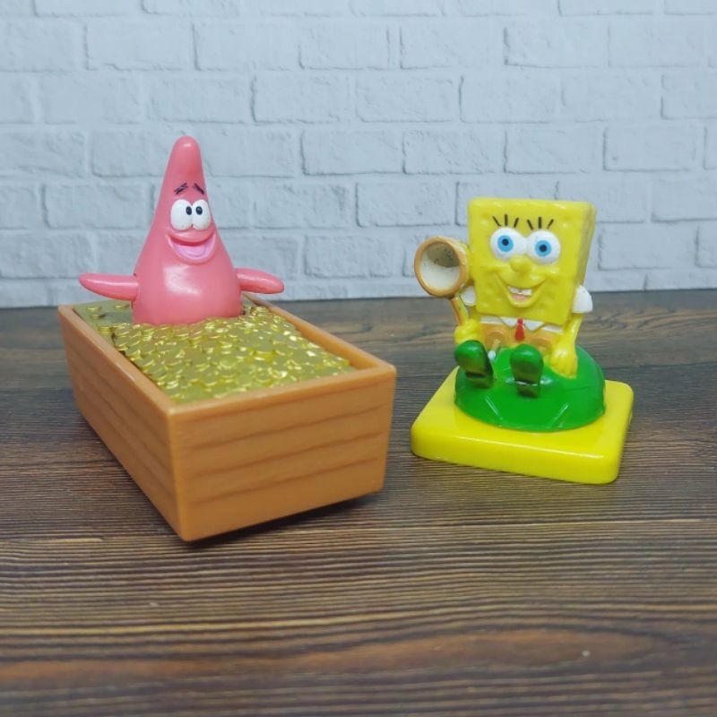 Figure Spongebob patrick viacom burger king, mcd happy meal set 2pcs