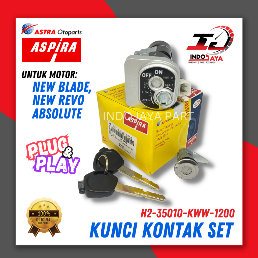 [BAYAR DI TEMPAT] KUNCI KONTAK ASSY ASPIRA NEW BLADE / KUNCI KONTAK SET + JOK / PAKET SET KUNCI KONT