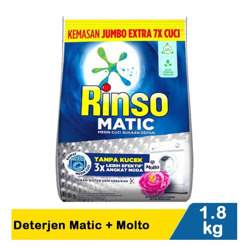 Rinso Matic Jumbo Detergent + Molto 1.8KG