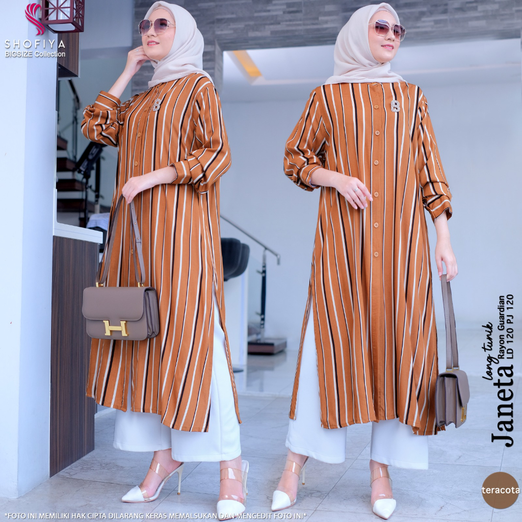 janeeta-terakota long tunik jumbo rayon ld 120 atasan pakaian baju bju big size bigsize busui freind