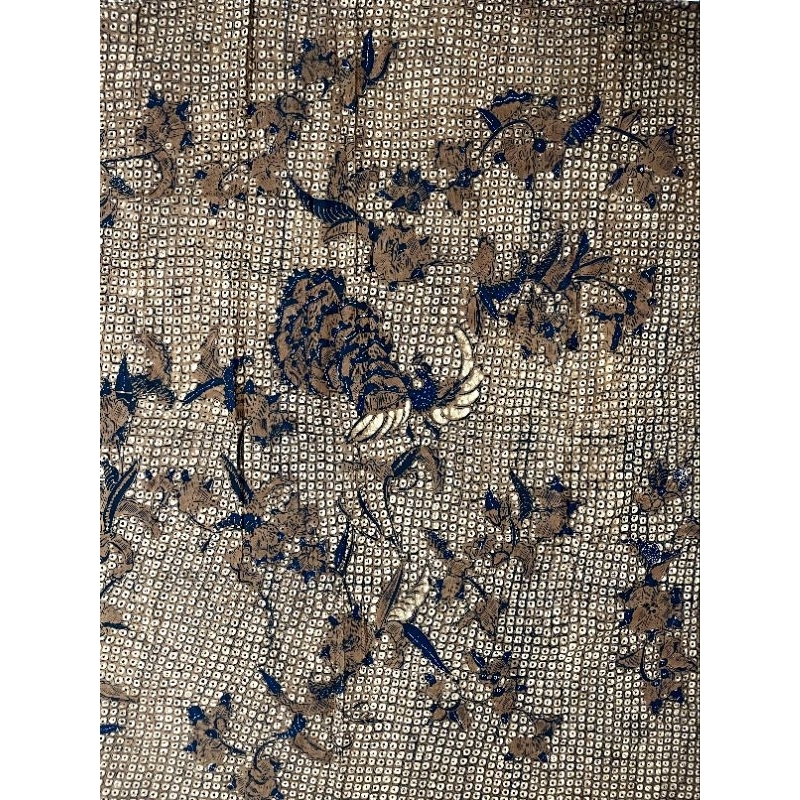 Batik Tulis Lawas Sogan Solo motif burung latar sisik naga circa1980 sign Agung Wibowo