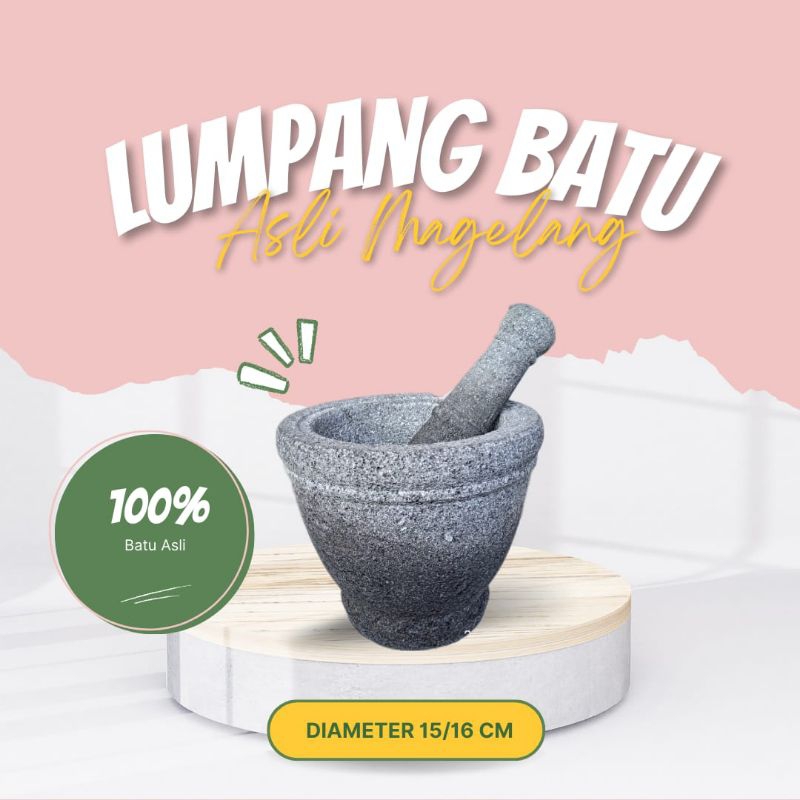 Lumpang Batu Asli Magelang Lesung Batu Gunung Merapi