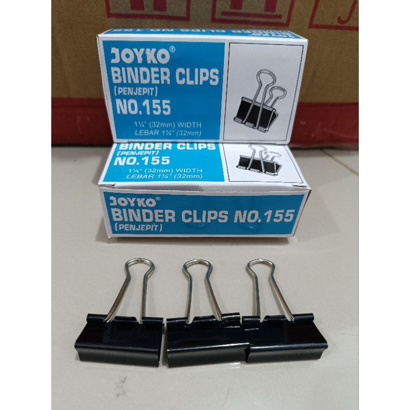 

Binder Clip Klip Penjepit Kertas Joyko Hitam 155