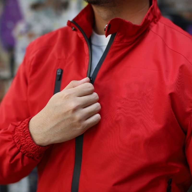 Jacket CABA Street Merah Polos, Jaket Merah, Jaket Pria Motor
