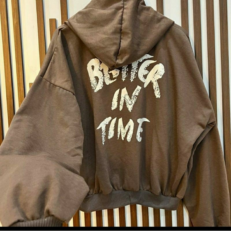 sweater zipper hodie) jumper hodie unisex / SWEATER ZIPPER HODIE BETTER IN TIME HODIE
