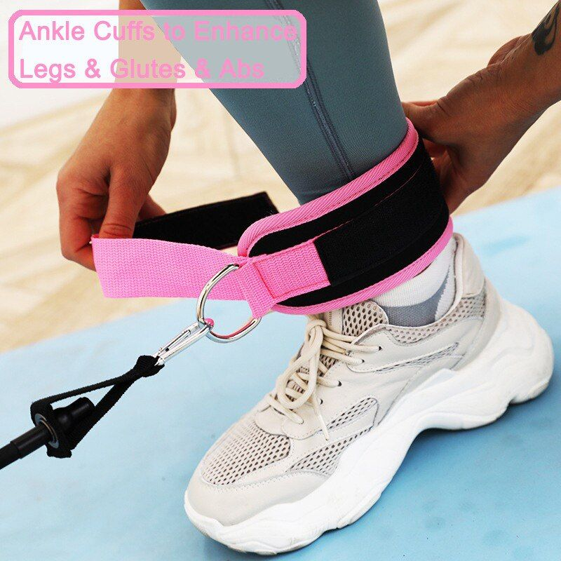 FREE ONGKIR ANGKLE STRAP GYM ADJUSTABLE ANKLE STRAP GYM ANKLE LEG STRAP DENGAN D-RING STRAP ANKLE