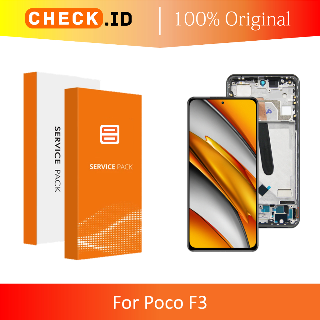 [ CHECK.ID ] AMOLED LCD + FRAME POCO F3 5G POCOPHONE F3 ORIGINAL