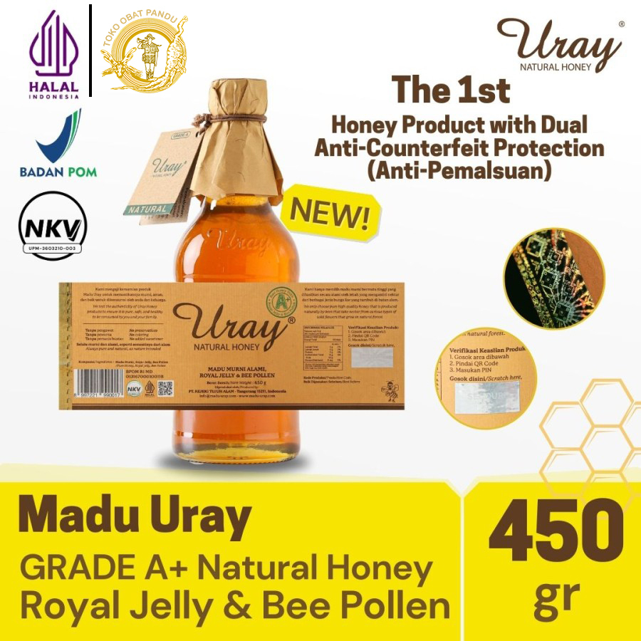 

MADU URAY NATURAL HONEY (450 GRAM) / MADU MURNI / PURE HONEY