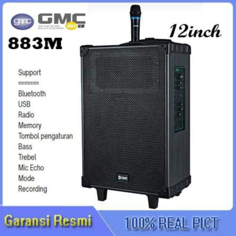 Speaker Bluetooth Karaoke gmc 883m