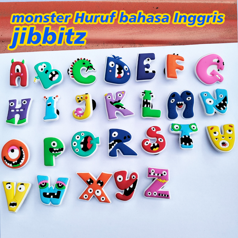 Crocs Jibbitz Pin Bentuk Huruf Angka Pins Charm Jibbitz Untuk Hiasan Sandal Sendal Crocs Gesper Peso