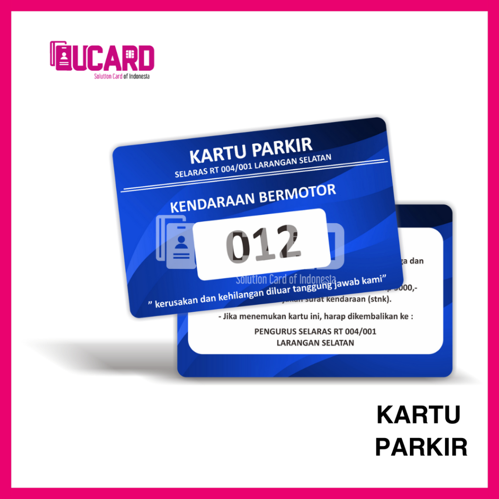 

CETAK KARTU PARKIR PREMIUM CUSTOM BAHAN PVC CETAK 2 SISI