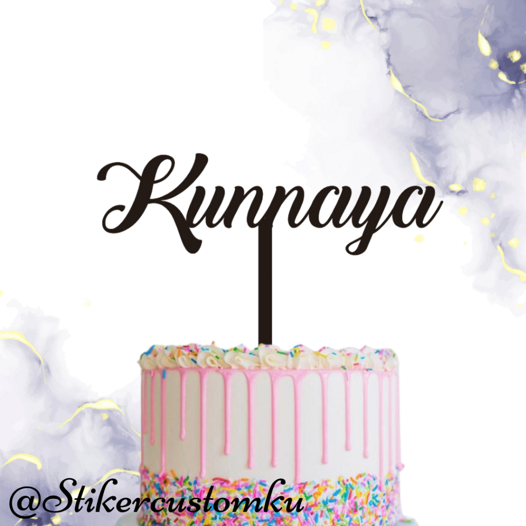 Topper Akrilik Nama Custom Topper Cake Nama Custom
