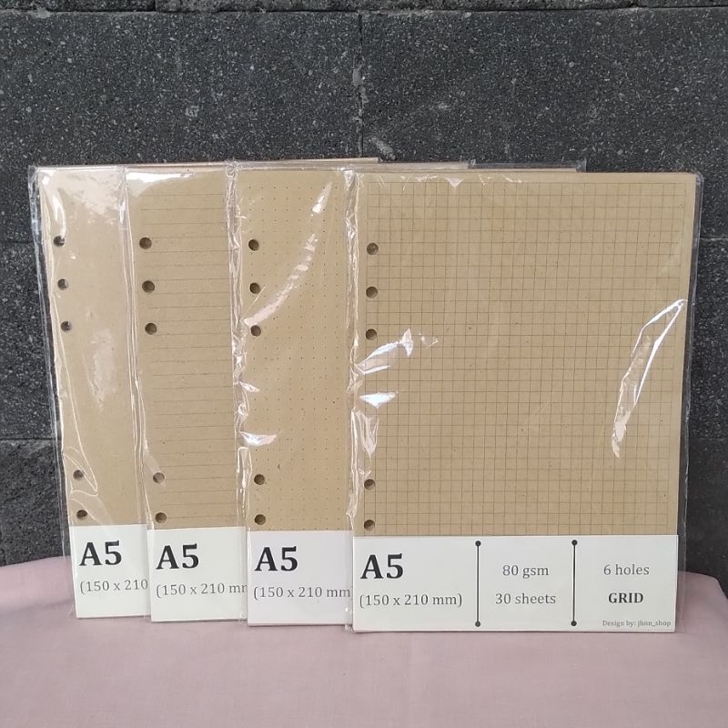 

● [Samson6] Loose Leaf A5 6 Lubang Warna Coklat