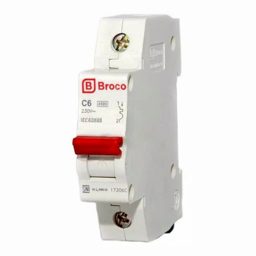 MCB BROCO 6A 1P SNI 1300 WATT