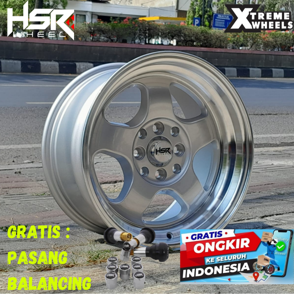 VELG MOBIL RACING MODEL CELONG RING 15 HSR BRISKET PCD 4X100-4X114 FOR VIOS YARIS JAZZ BRIO R15