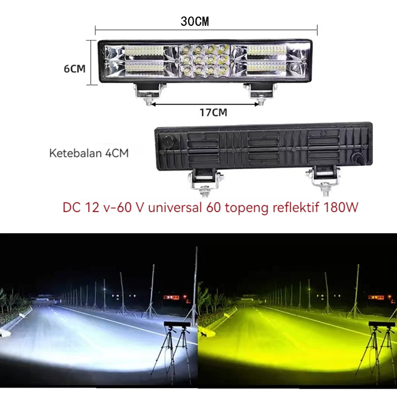 Mobil Bar Kerja Bar Banjir 120 SLRG 60V LED Light Lampu Mobil Bar Bar SUV 12W
