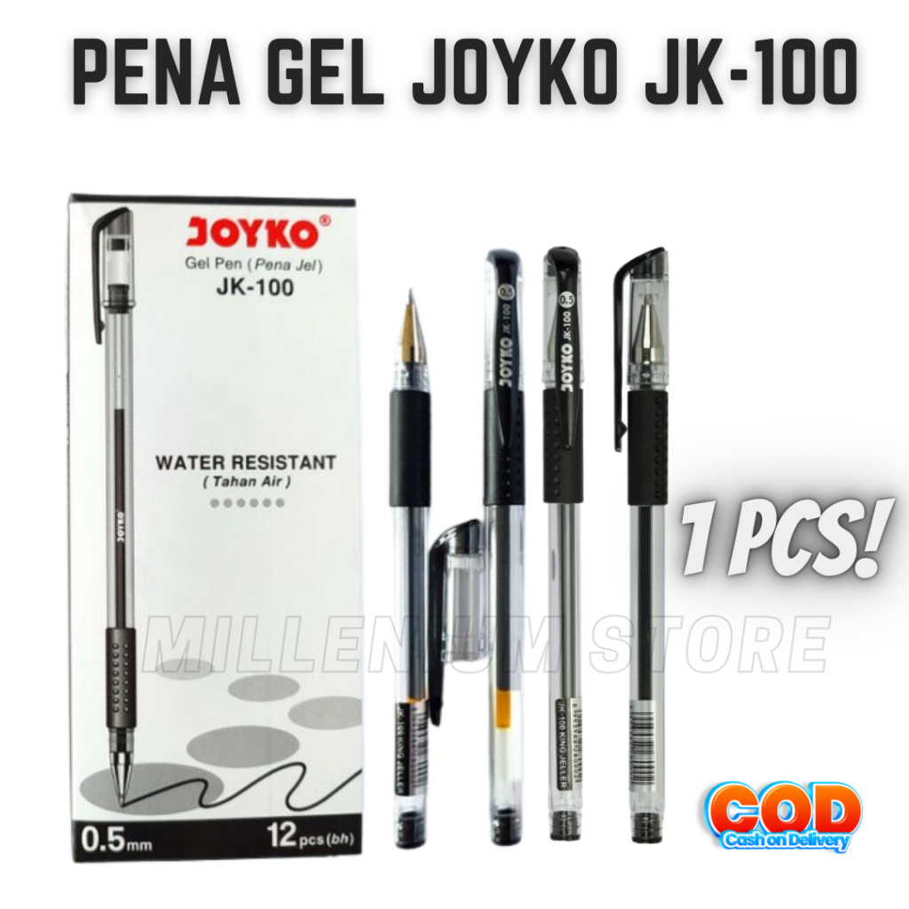 

1 Pcs - Pulpen Joyko Easy Gel Mata Jarum 0.5mm HITAM - Pulpen - Bolpen - Pena - Tinta Hitam Pekat Cepat Kering - Toko1_Gemilang