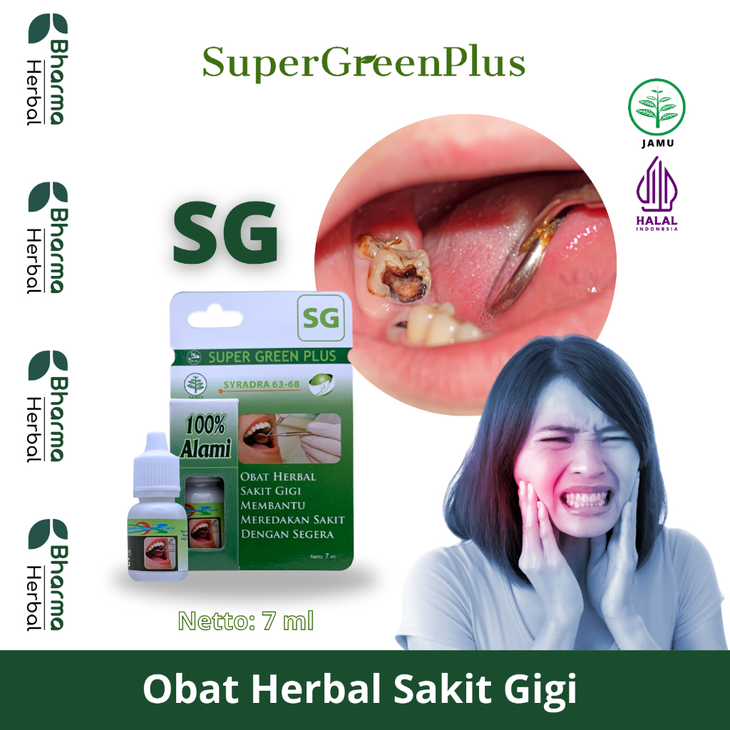 Obat Sakit Gigi | Obat Sakit Gigi Berlubang | Obat Herbal Sakit Gigi | Obat Sakit Gigi SUPERGREENPLU