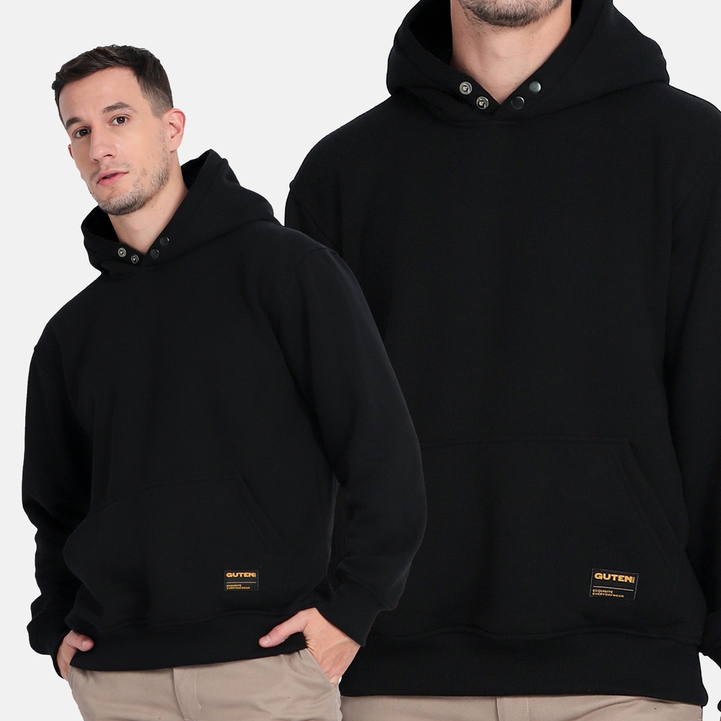 Guteninc - Sweater Hitam Pria Pro Black Hoodie Guten