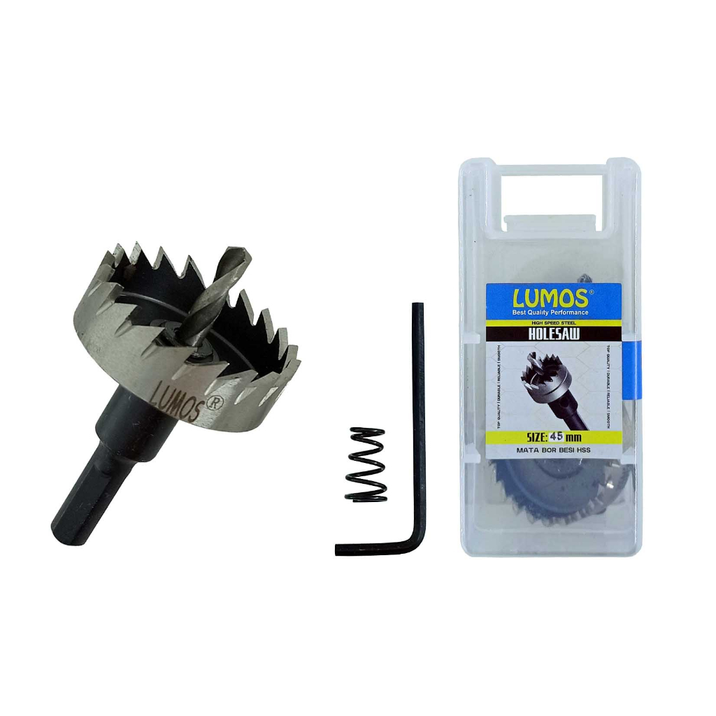 Hole Saw HSS LUMOS 45mm / HoleSaw Besi 45mm / Mata Bor Besi 45 mm HSS
