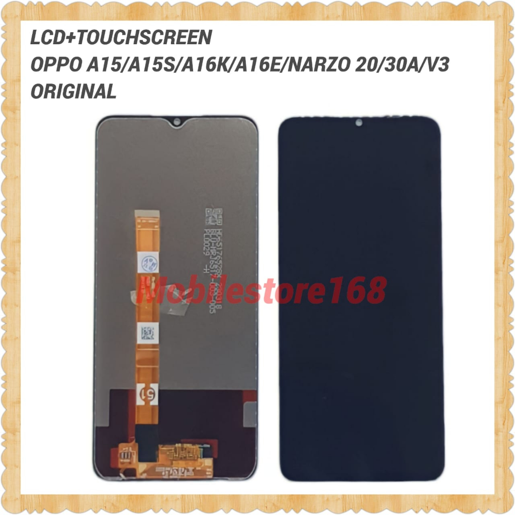 LCD TOUCHSCREEN OPPO A15 - A15S - A16K - A16E - A35 - NARZO 20 - NARZO 30A - V3 LCD TS FULLSET ORIGINAL