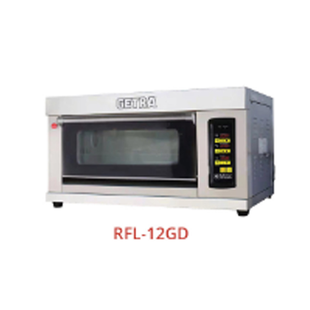 Getra RFL-12GD Gas Baking Oven / Oven Gas Pemanggang Roti Kaca Display - Oven 1 Deck 2 Loyang - Oven