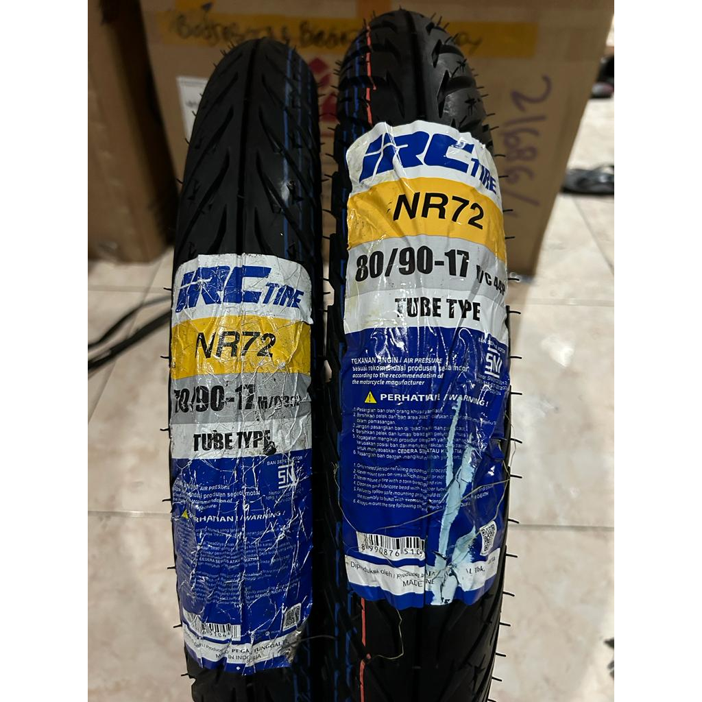BAN LUAR IRC DEPAN BELAKANG SET RING 17 70/90-17 80/90-17 NON TUBLES