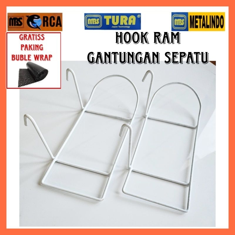 Gantungan sepatu hook ram hanger display sepatu dan sandal