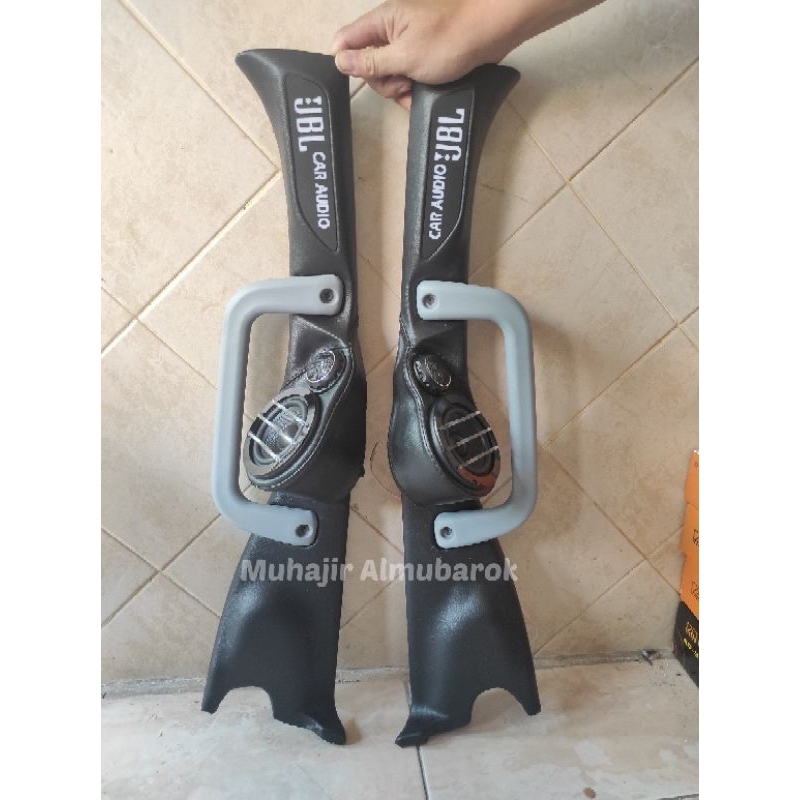 Pilar 3 Way Truk Canter Kosongan atau Fullset Speaker Midrange dan Tweeter