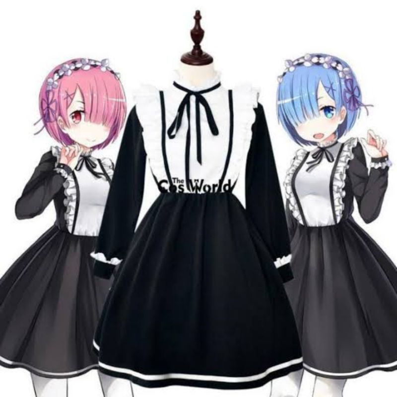 Cosplay Ram Rem Maid Apron