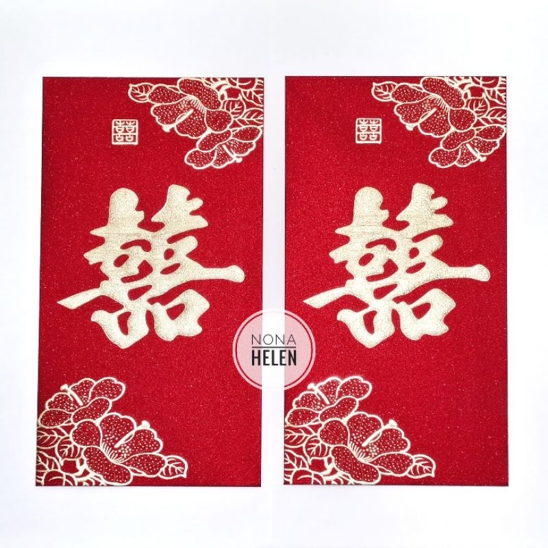 

Angpao jumbo shuang xi wedding/amplop uang susu/uang lamar sangjit 1