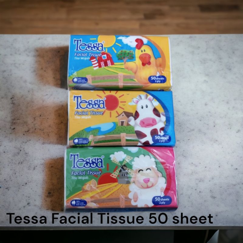 Tissue Tessa 50sheet 2ply harga untuk 20pcs