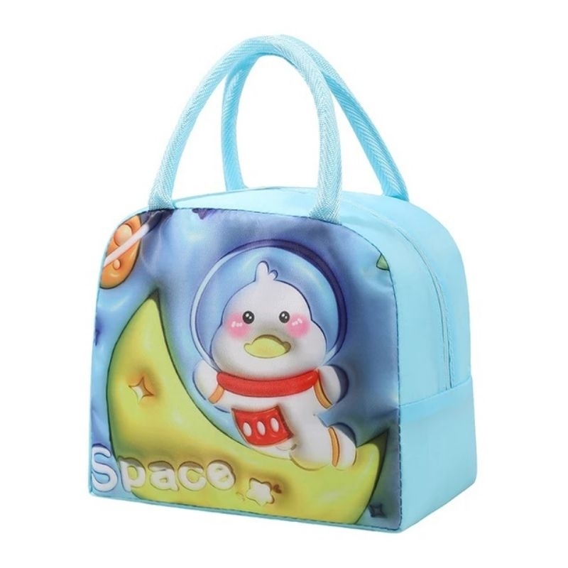 Tas Bekal Lunch Cooler Bag Box Makanan Alumunium Kotak Makan Anak bermotif 018