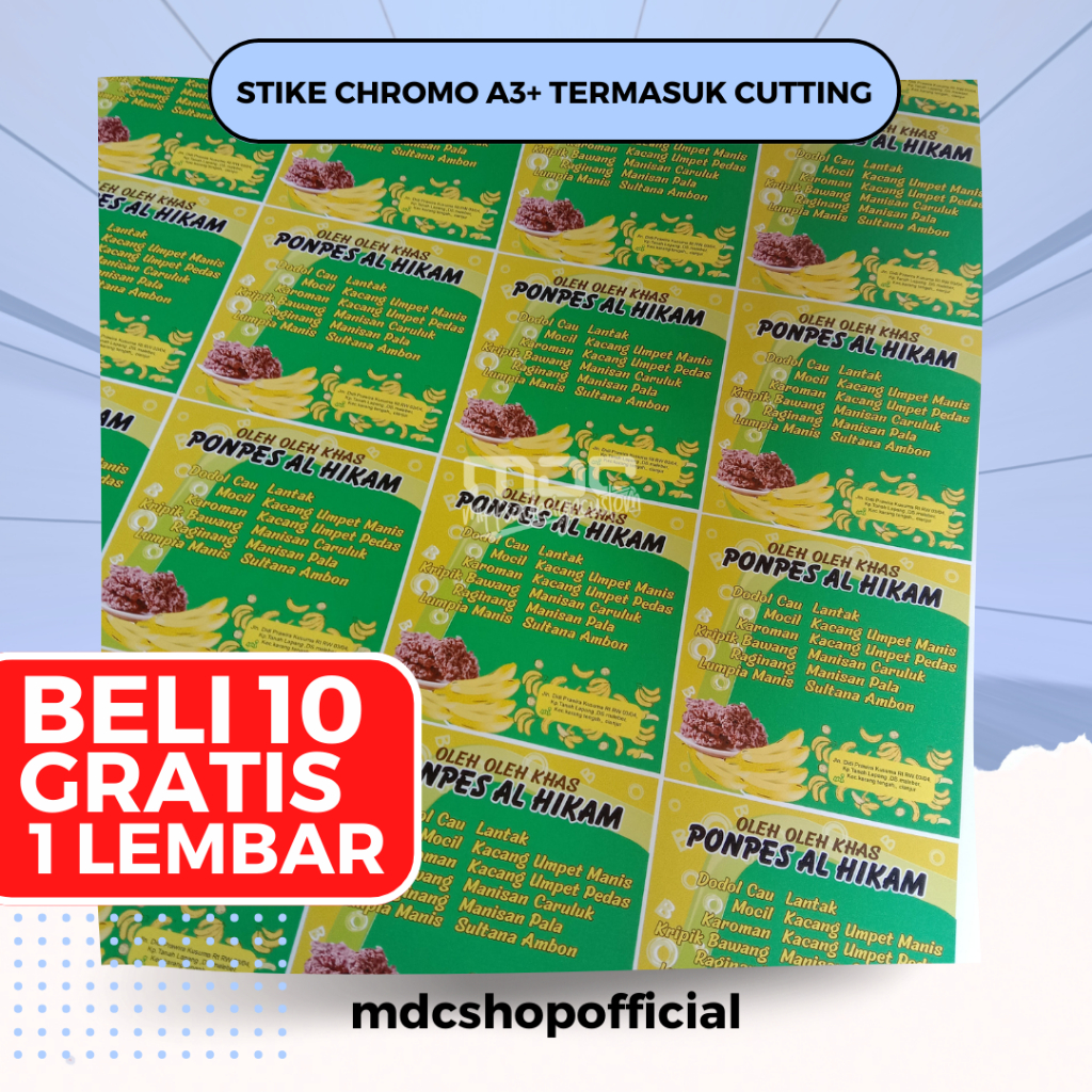 

STICKER KEMASAN / STICKER SNACK / STICKER KRIPIK PISANG / STICKER JAJAN / STIKER MAKANAN