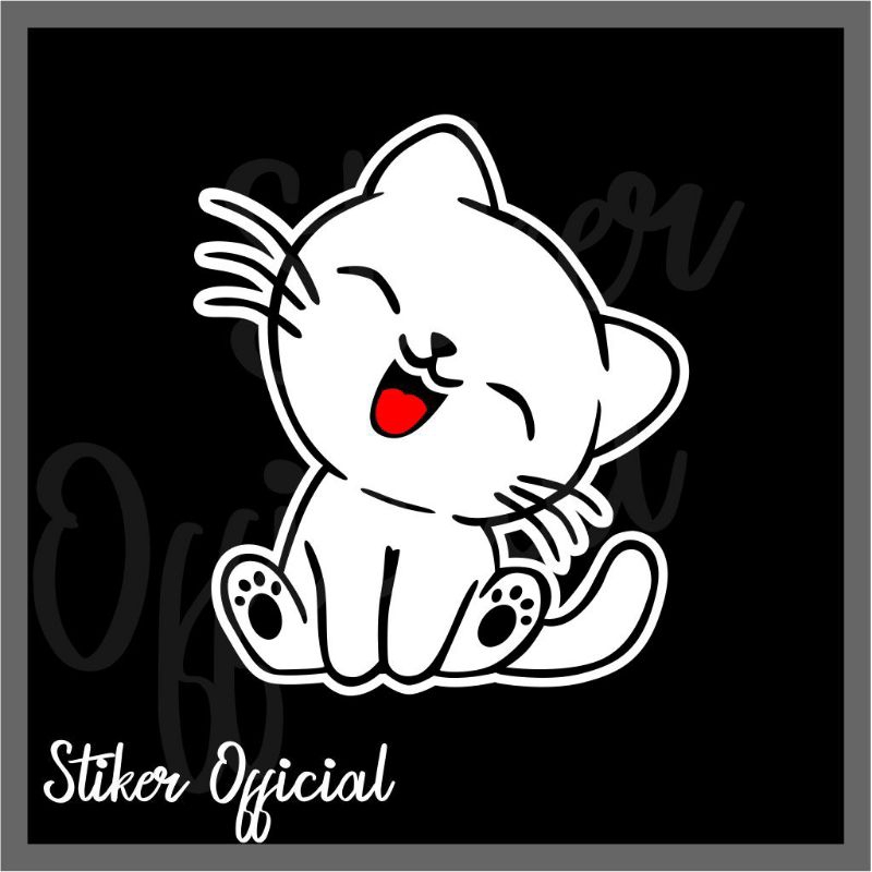 

stjcker#13, kucing lucu,cutting sticker